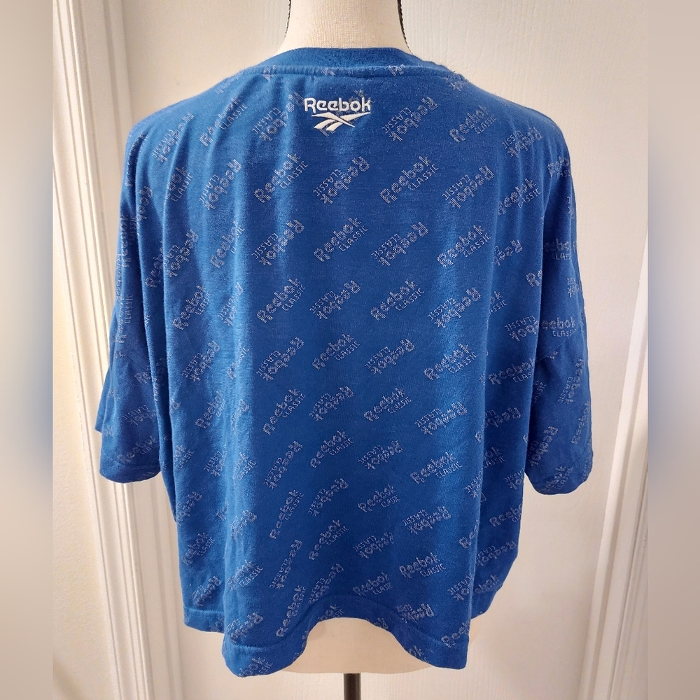 Blue Reebok Cropped Boxy Shirt - Picture 5 of 7